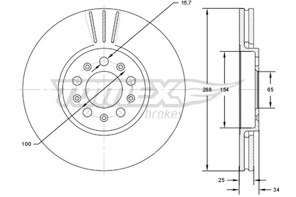 Bremsscheibe Vorderachse TOMEX Brakes TX 72-04