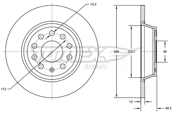 Bremsscheibe TOMEX Brakes TX 72-69