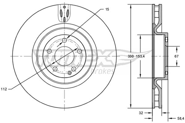 Bremsscheibe Vorderachse TOMEX Brakes TX 72-75