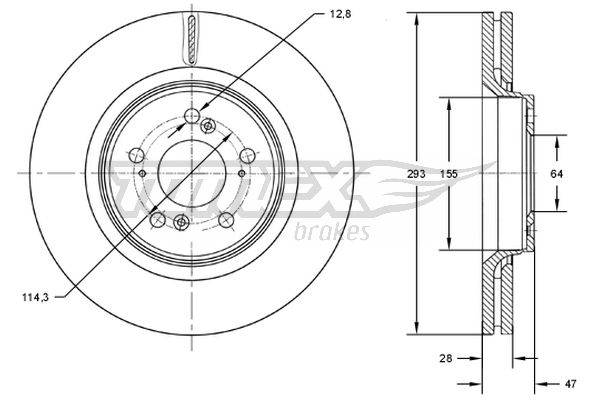 Bremsscheibe Vorderachse TOMEX Brakes TX 73-07