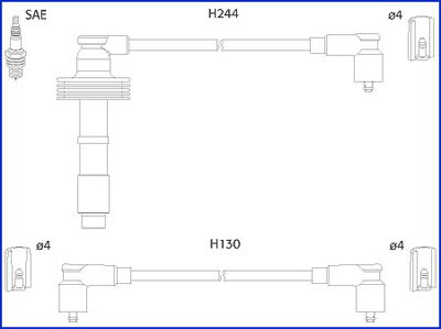 Zündleitungssatz Hitachi 134549