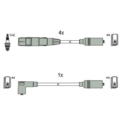 Zündleitungssatz Hitachi 134831