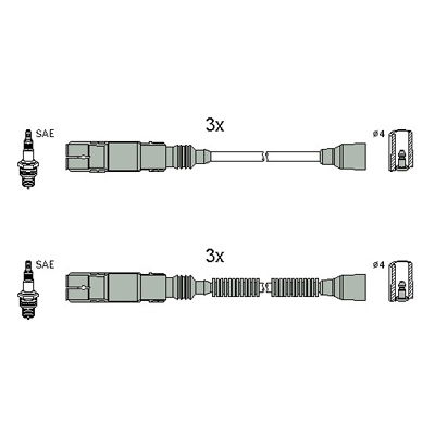 Zündleitungssatz Hitachi 134952