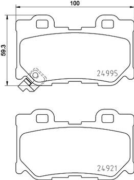 Bremsbelagsatz, Scheibenbremse Hinterachse Hella Pagid 8DB 355 015-421