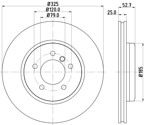 Hella Pagid Bremsscheibe Vorderachse  8DD 355 127-601