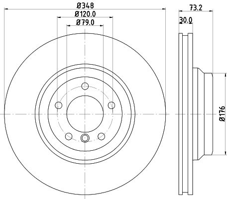 Hella Pagid Bremsscheibe Vorderachse  8DD 355 128-671