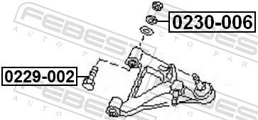 Nachlaufschale, Achskörper Febest 0230-006
