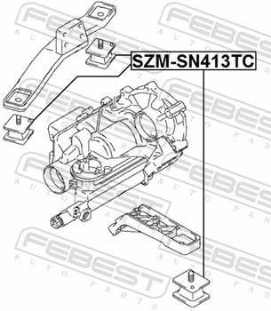 Lagerung, Verteilergetriebe Mitte Febest SZM-SN413TC
