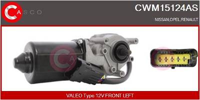 Wischermotor vorne Casco CWM15124AS