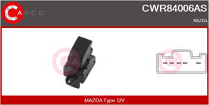 Schalter, Fensterheber beifahrerseitig Casco CWR84006AS