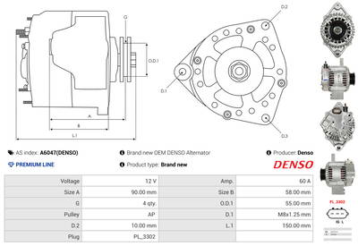 Generator AS-PL A6047(DENSO)