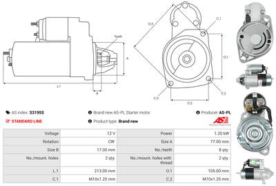 Starter AS-PL S3195S