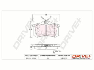 Bremsbelagsatz, Scheibenbremse Hinterachse Dr!ve+ DP1010.10.0952