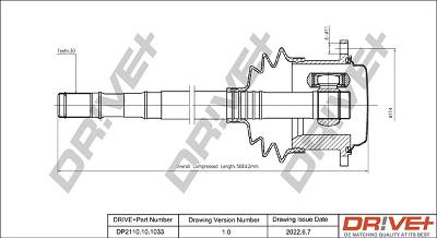 Antriebswelle Vorderachse getriebeseitig rechts Dr!ve+ DP2110.10.1033