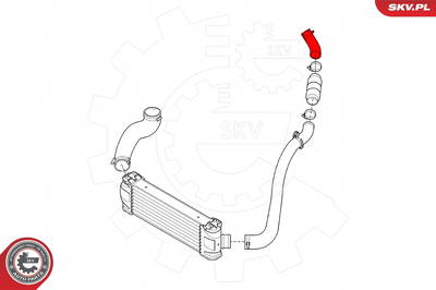 Ladeluftschlauch oben Abgasturbolader Esen SKV 24SKV592