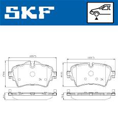 Bremsbelagsatz, Scheibenbremse Vorderachse SKF VKBP 80153