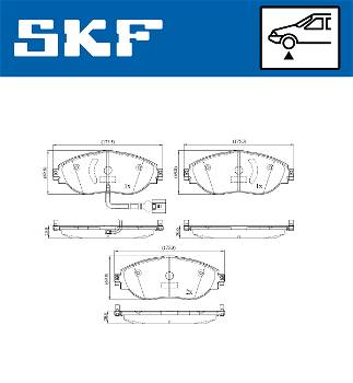 Bremsbelagsatz, Scheibenbremse Vorderachse SKF VKBP 80176 E