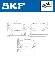 Bremsbelagsatz, Scheibenbremse Vorderachse SKF VKBP 80244 A