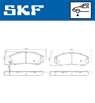 Bremsbelagsatz, Scheibenbremse Vorderachse SKF VKBP 80259 A