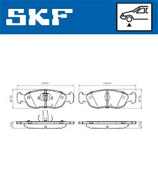 Bremsbelagsatz, Scheibenbremse Vorderachse SKF VKBP 80553