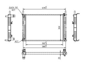 Kühler, Motorkühlung HART 612 327