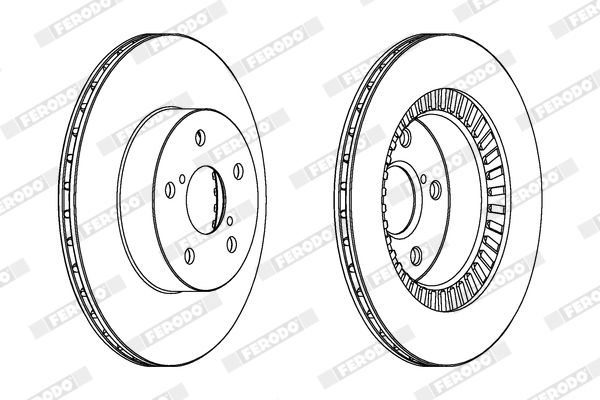 Bremsscheibe Vorderachse Ferodo DDF1009C