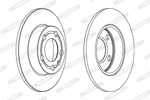 Ferodo Bremsscheibe Hinterachse  DDF1233C