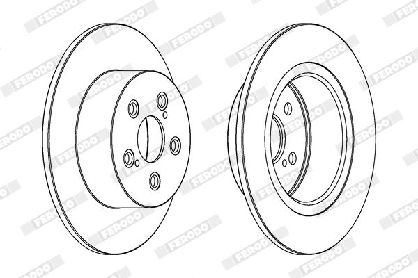 Bremsscheibe Hinterachse Ferodo DDF1556C
