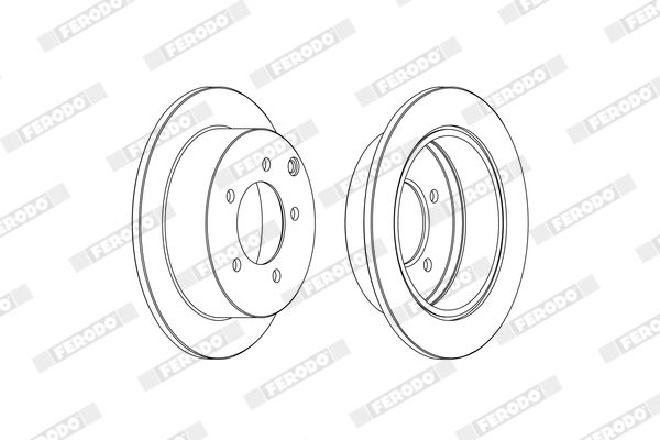 Bremsscheibe Hinterachse Ferodo DDF1986C