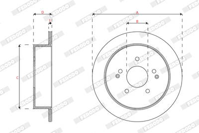 Bremsscheibe Hinterachse Ferodo DDF1992C