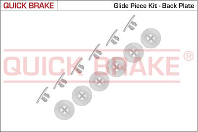 Zubehörsatz, Bremsbacken Hinterachse QUICK BRAKE 6858K
