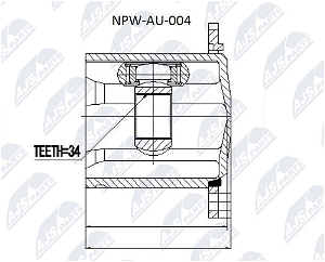 Gelenksatz, Antriebswelle Vorderachse getriebeseitig NTY NPW-AU-004