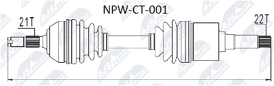Antriebswelle Vorderachse NTY NPW-CT-001