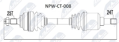 Antriebswelle Vorderachse NTY NPW-CT-008