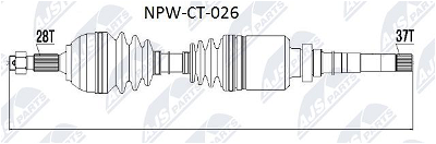 Antriebswelle Vorderachse rechts NTY NPW-CT-026