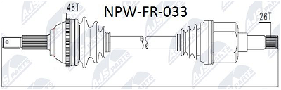 Antriebswelle Vorderachse NTY NPW-FR-033