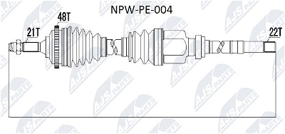 Antriebswelle Vorderachse NTY NPW-PE-004