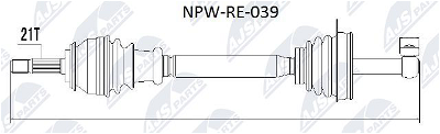Antriebswelle Vorderachse NTY NPW-RE-039