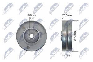Umlenk-/Führungsrolle, Keilriemen NTY RNK-BM-039
