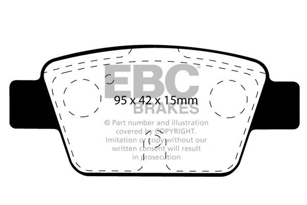 ebcbrakes Bremsbelagsatz, Scheibenbremse Hinterachse EBC Brakes DP21381