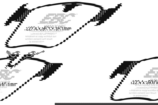 ebcbrakes Bremsbelagsatz, Scheibenbremse Hinterachse EBC Brakes DP42246R
