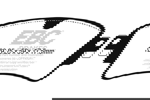 ebcbrakes Bremsbelagsatz, Scheibenbremse Hinterachse EBC Brakes DP22254