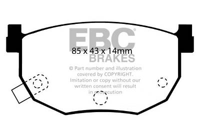 Bremsbelagsatz, Scheibenbremse Hinterachse EBC Brakes DP528