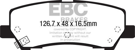 ebcbrakes Bremsbelagsatz, Scheibenbremse Hinterachse EBC Brakes DP33041C