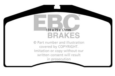 Bremsbelagsatz, Scheibenbremse Vorderachse EBC Brakes DP4997R