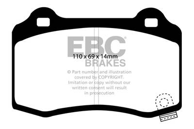 Bremsbelagsatz, Scheibenbremse Hinterachse EBC Brakes DP41788R