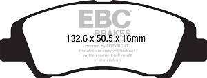 Bremsbelagsatz, Scheibenbremse Vorderachse EBC Brakes DPX2218