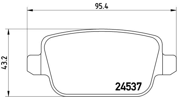 Bremsbelagsatz, Scheibenbremse Hinterachse Brembo P 24 075X