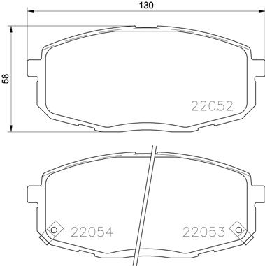 Bremsbelagsatz, Scheibenbremse Vorderachse Brembo P 30 077