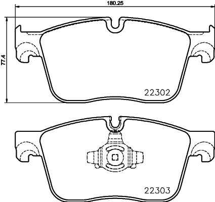 Bremsbelagsatz, Scheibenbremse Vorderachse Brembo P 36 031